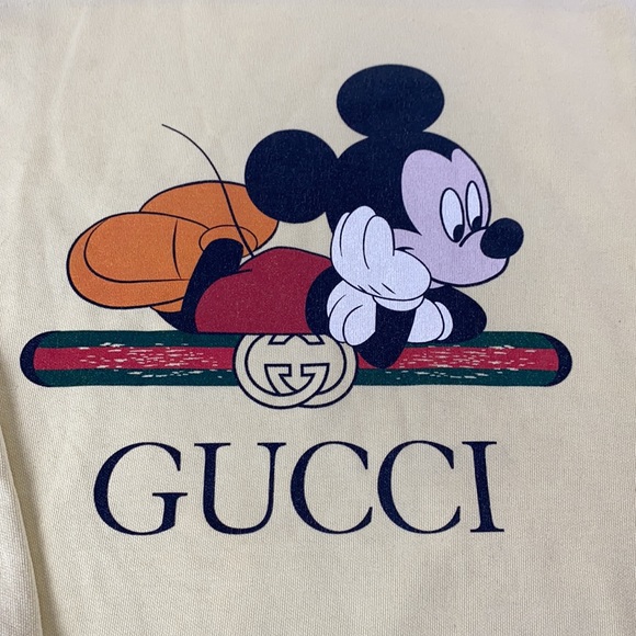 Vintage style yellow Mickey parody Gucci Crewneck sweatshirt - Picture 4 of 8
